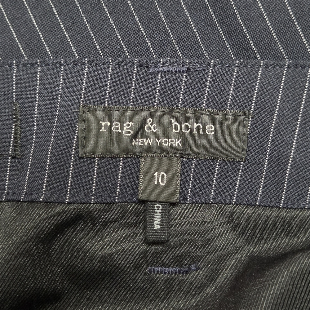 Rag & Bone Sands Trousers Salstripe Navy Size 10 - Picture 10 of 12